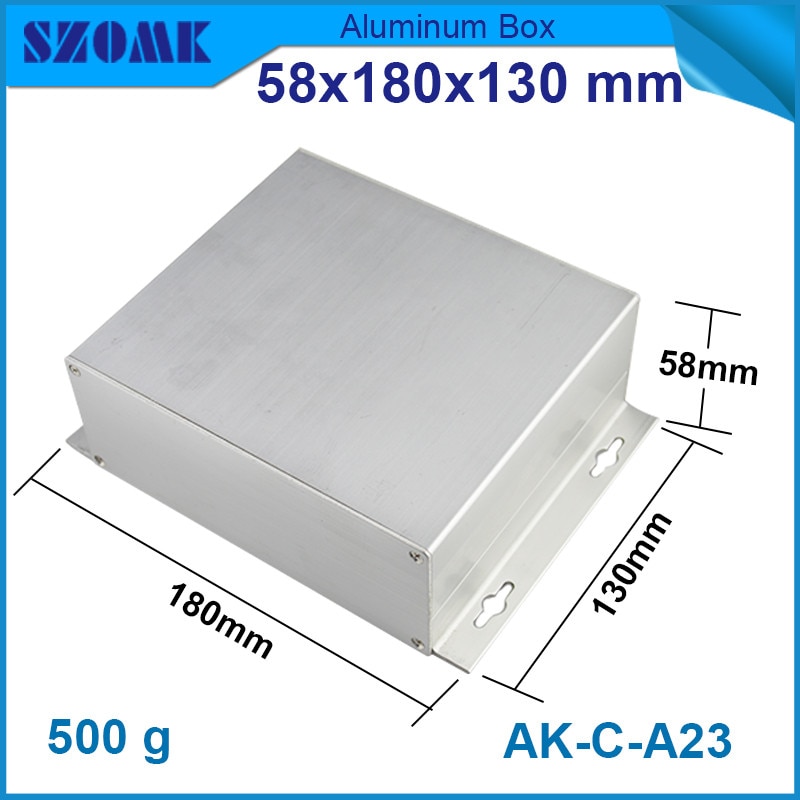 1 조각 무료 배송 szomk 전자 알루미늄 프로파일 콘센트 부드러운 pcb 알루미늄 상자 58*180*130mm